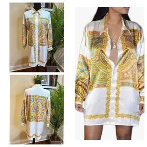 Unbranded Luxury Inspired Button Down Shirt Dress Large